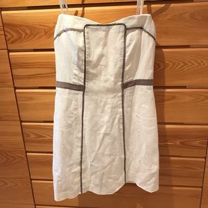 BCBG White Linen Dress Size 6